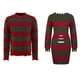 thumbnail image 2 of Vestidos de suéter de Cosplay horribles para hombres y mujeres, trajes de rayas rojas y verdes, vestido de una pieza para Halloween, 2 of 4