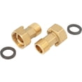 thumbnail image 1 of Juego de 2 racores para contador de agua tuerca racor 1" x rosca exterior 3/4" Oro ZefeiWu 8390611565756, 1 of 1