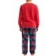 thumbnail image 3 of Pijamas de familia de cuadros Inspire Chic para niños, con camiseta de manga larga y pantalones, color rojo, 3 of 4