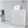 thumbnail image 2 of nu steel Compton Tissue Box Holder in Marble Patterned Resin RES854-9H, 2 of 5