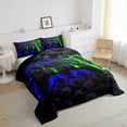 thumbnail image 3 of Castle Fairy Abstract Gamepads Twin Comforter Sets,Video Game Bedding Set, 3 of 8