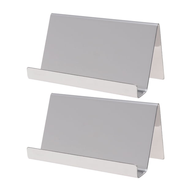 MasteelfCA 2pcs Stainless Steel Clips Multifunction Business Holder Practical Note Clamp Memo Clip (Silver)