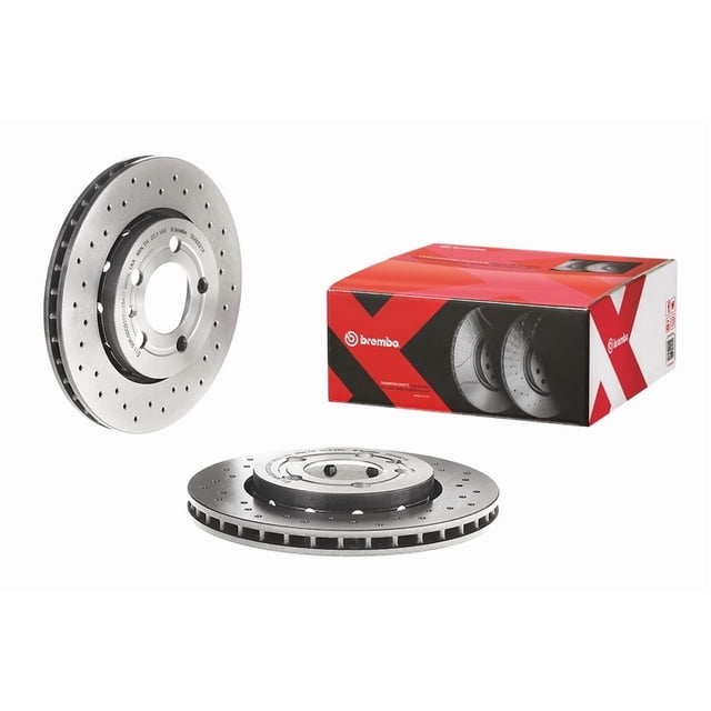 Brembo Rotor de Frein 09A6521XC02 Xtra; Ventilé Croisé; Design en une Pièce; Motif de Boulon de Roue 5 x 100 Millimètres; Chapeau de 134.9 Millimètres de Diamètre Intérieur; Diamètre de Moyeu de 65 Millimètres