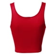 thumbnail image 2 of FashionOutfit Women's Junior Sized Basic Solid Sleeveless Crop Tank Top, 2 of 5