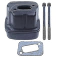 thumbnail image 4 of Exhaust Muffler Silencer With Bolt-on Gasket Kit Compatible With Husqvarna 340 345 346xp 350 351 353 503862803 Hg, 4 of 4