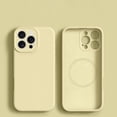 thumbnail image 3 of Allytechgroup For Apple iPhone 16 Pro Protective Cover [Compatible with MagSafe] Magnetic Wireless Charging Shell Flexible Lightweight Non-Slip Soft Flexible TPU Back Shockproof Cover, Yellow, 3 of 8