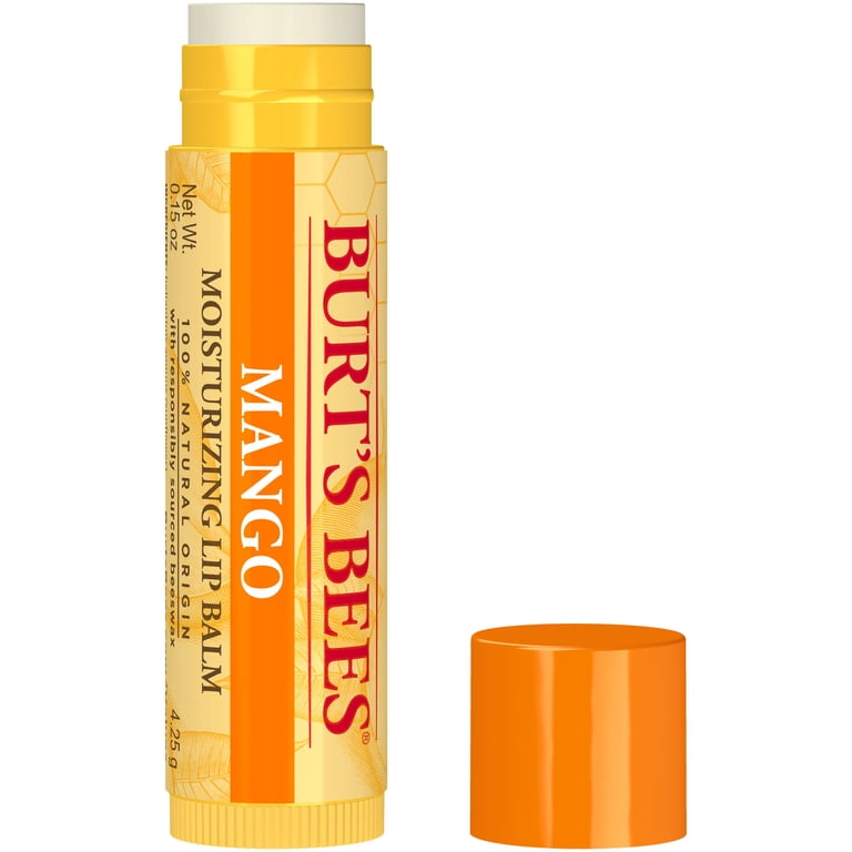 Burt's Bees Mango Lip Balm, Natural Moisturizing, 3 Pack photo 3