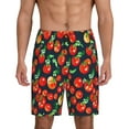 thumbnail image 2 of Picia Tomatoes Pajama Shorts for Men, Men's Pajama Bottoms, Sleepwear,Short Pajama Pants-X-Large, 2 of 9