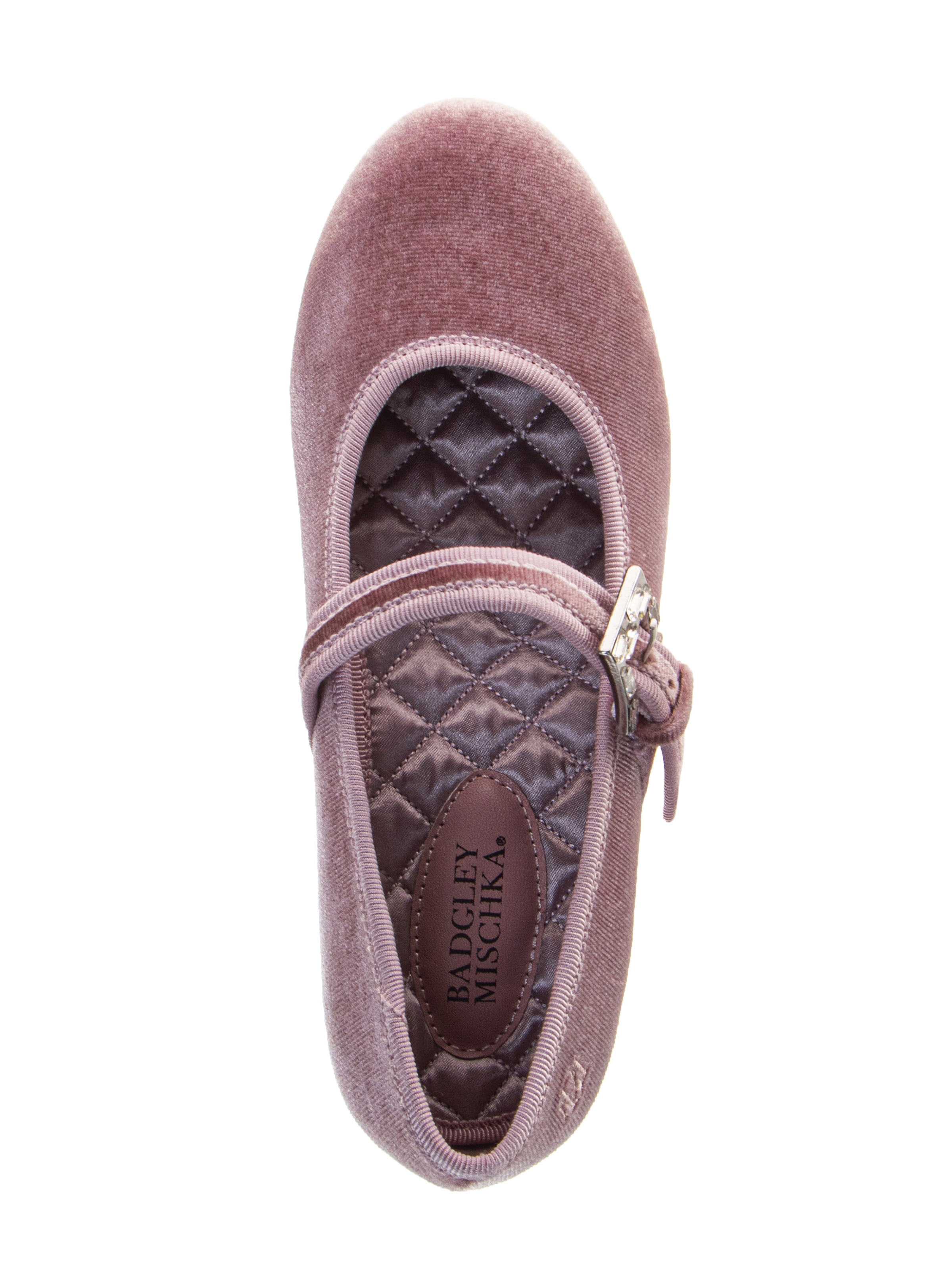 Badgley Mischka Little Girls Velvet Ballet Flats