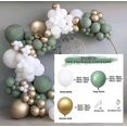 thumbnail image 1 of 137 Uds conjunto de globos de látex de Color verde y blanco decoración de fiesta de cumpleaños y accesorios de boda_a LingWen 8390606074850, 1 of 1