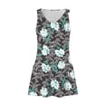thumbnail image 4 of COMVALUE Womens Sundresses Mini Summer Dress Sleeveless Floral Dresses Sexy Wrap V Neck Tank Dress (Dark Gray, L), 4 of 5