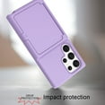 thumbnail image 6 of Case for Samsung Galaxy S23 Ultra with Hidden Makeup Mirror Card Slot Design Cover, Hybrid PC+TPU Shockproof Non-Slip Lens Protection Wallet Case for Samsung Galaxy S23 Ultra, Light Purple, 6 of 6