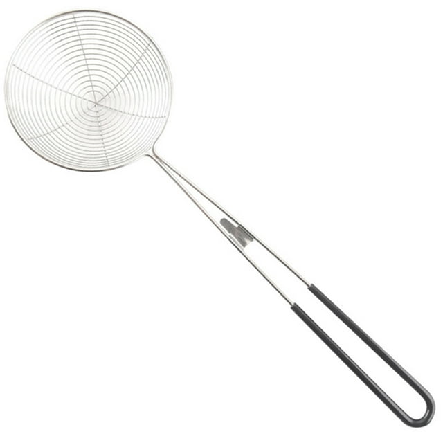 Coofit Stainless Steel Spider Strainer Kitchen Wire Skimmer Spoon with Silicone Handle
