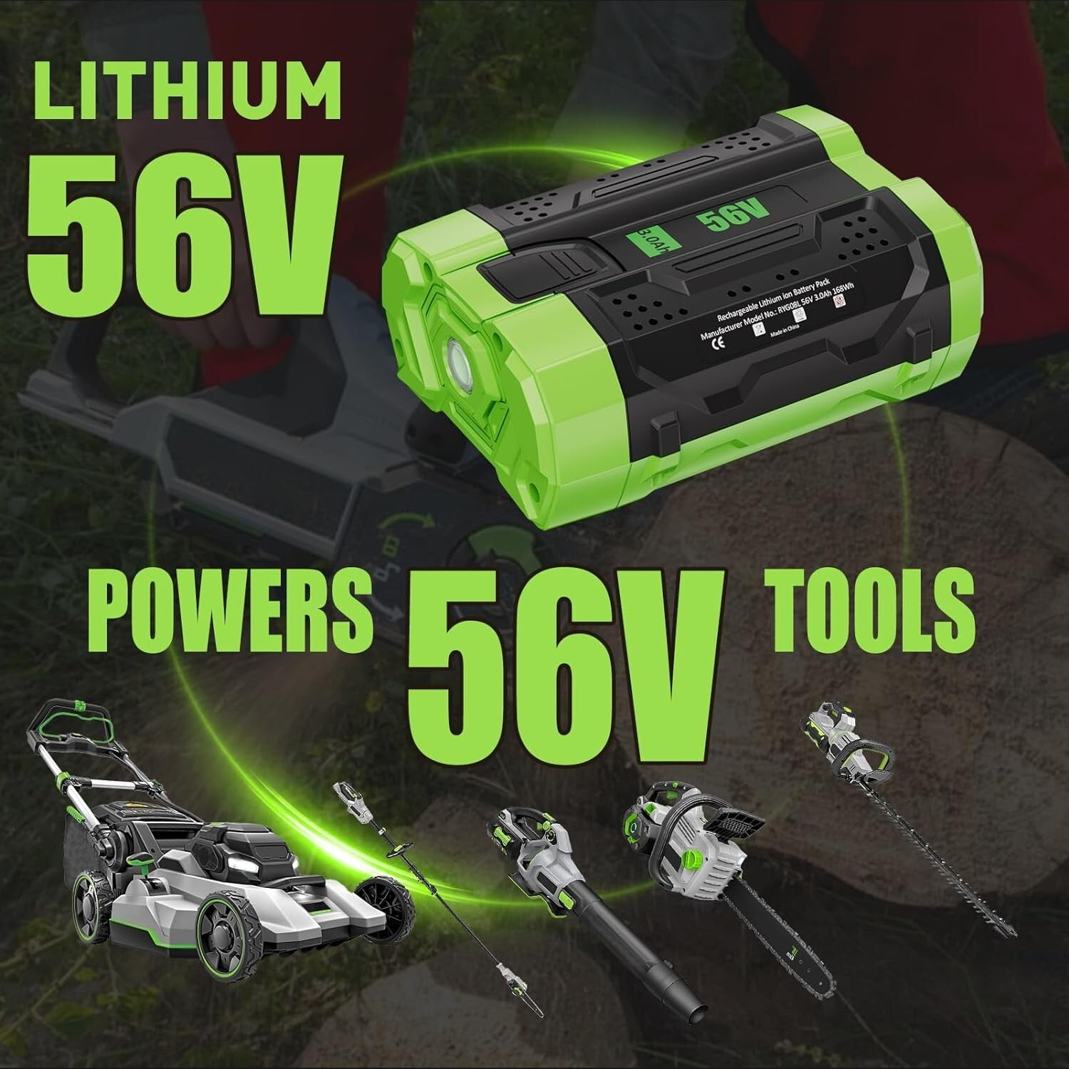 2PACK EGO POWER+ (BA1400) 56V 2.5Ah LITHIUM-ION RECHARGEABLE BATTERY BA1400T