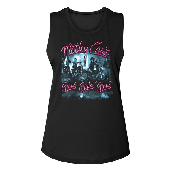 Motley Crue Girls Girls Girls Black Women's Muscle Tank Top