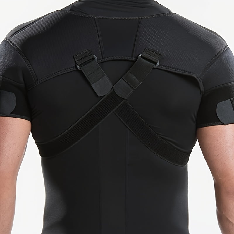 Adjustable Sports Shoulder Support Strap, Back Double Bandage, Cross Shoulder Strap Double Shoulder Support Frame