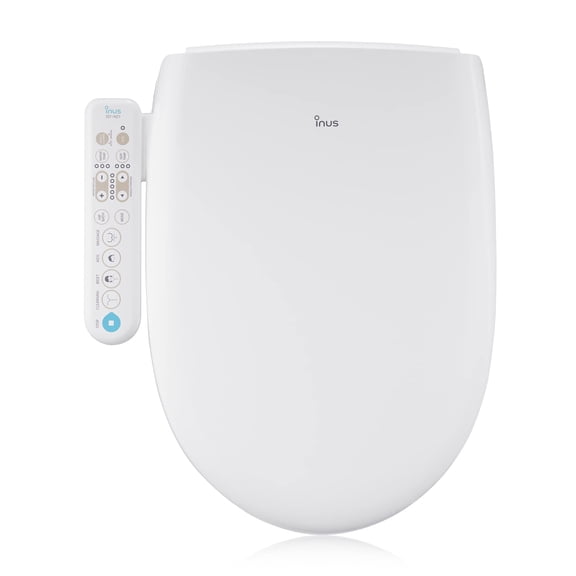 Inus N21 Electric Heated Bidet Toilet Seat Elongated, Warm Water, Smart Heated Water Luxury Bidet Toilet Seat with Kids Mode, Self Cleaning Nozzle, Tankless, Smart Touch Panel & Temperature Control