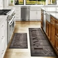 thumbnail image 4 of omezin Family Kitchen Rug Set of 2 Farmhouse Rustic Anti Fatigue Cushioned Comfort Mat or Kitchen Sink Laundry Room Memory Foam Kitchen Floor Mats Waterproof Non-Skid 17.3 x 28+17.3 x 47 Inches, 4 of 6