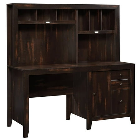 Sauder Dakota Pass Computer Desk With Hutch In Char Pine Walmart