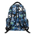 thumbnail image 2 of FUIALDOLG Soccer Stars Waterproof School Bag for Daily Use Scuola, Durable Multiple Pockets 600D Polyester Kids Backpack, 2 of 9