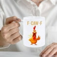 thumbnail image 5 of Trendy Funny Angry Chicken Rooster Coffee Mug - 11oz Ceramic Tea Cup, Vibrant Print Novelty Mug for Men Women, Dishwasher & Microwave Safe for Office Home Use & Festive Gift, 3.3*3.8in, White C, 5 of 6