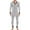 White, variant on ZTTD Men's Casual Stripe Button Rib Sleeve Onesie Paste Jumpsuit Pajamas Homewear