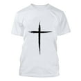 thumbnail image 3 of APEXFWDT Men's Faith Cross Graphic Tee Shirt Short Sleeve Crewneck Cross Believe Printed T Shirts Casual Fashion Tops Streetwear, 3 of 4