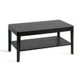 thumbnail image 5 of Kate and Laurel Talcott Modern Tiered Rectangle Coffee Table, 36 x 20 x 18, Black, Transitional Two-Tier Rectangular Living Room Table with Storage for Use as Ottoman Coffee Table, 5 of 9