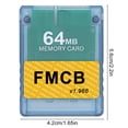 thumbnail image 3 of 【64MB V1.966 Azul Transparente】Tarjeta Memoria PS2 8MB/16MB/32MB/64MB/FMCB Tarjeta Memoria MCboot V1.966 (64MB Azul, 3 of 9