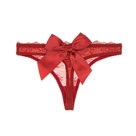 

Varsbaby Sexy Lacy See Through Thong Embroidered Panties for Women