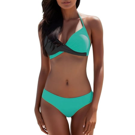 Mzoazpie Beachwear Bikini Padded Push Board Shorts Women s Swimwear with Top Up Womens Swimsuit Bra Bathing Suit Shorts Women Set Bathing Suit Swimwear Set Underwire Swim Tops Swimwears Tankinis