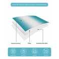 thumbnail image 5 of Quilts Full Size, Teal White Ombre Soft Comforter Bedding Set for Bed, Modern Abstract Art Farmhouse Gradient Lightweight Quilted Bedspread with Pillow Cover(2 Pieces) for All Season, 78x90 Inch, 5 of 6