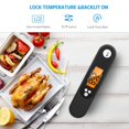 thumbnail image 4 of Meat Thermometers, High Precision Digital Food Thermometer, Backlight LCD Screen Cooking Thermometer, Instant Read Foldable Kitchen Thermometer with °F/°C, Memory Function, for Milk, BBQ, Water, 4 of 5