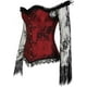 thumbnail image 2 of Corsé para mujer, para Halloween, Navidad, con pecho completo, con cordones y mangas en los hombros., 2 of 5