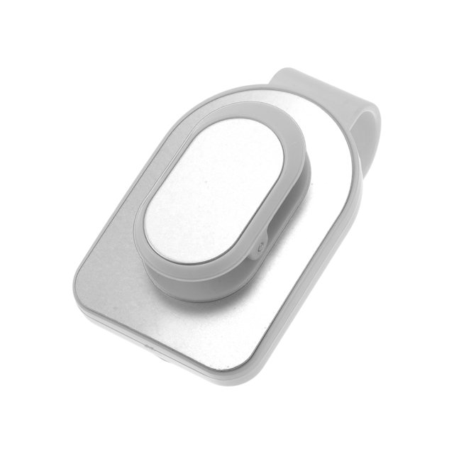 Clip para gafas de sol del coche Unique Bargains, soporte universal para gafas de sol en el parasol, ABS, aleación de aluminio, esponja, tono plateado, blanco, 8x5cm, 1 pieza