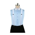 thumbnail image 6 of INSPIRE CHIC Unisex Y Shape Elastic Shoulder Strap Adjustable Bow Tie Suspender Set White Height below 5.3 feet, 6 of 7