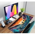 thumbnail image 6 of Vibrant Colors Space Scene Desk Mat Mouse Pad, Anime Cosmic Adventure Design Large Gaming Desk Mats, Cute Futuristic Spaceship Desk Pad Mousepad XXL Extended Keyboard and Mouse Mat, 31.5x15.7 in, 6 of 6