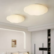 Arturesthome Modern White Cloud Flush Mount Ceiling Light Hanging Lights Fixture Chandelier Kids Room Bedroom Lamp Pendant Lighting for Children Living Room