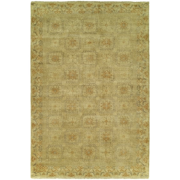 Kalaty Antalya Area Rug AT-388 Ivyivy Rings Bulbs 6' x 9' Rectangle