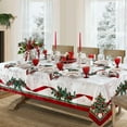thumbnail image 2 of Home Fashions Villeroy & Boch Toy''s Delight Christmas Wrinkle Resistant Fabric Tablecloth, Holiday Table Decor, 60"x102" Rectangle, Multi, 2 of 6