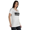 thumbnail image 2 of Inkmeso Hug Me I'm Vaccinated Funny Pro-Vaccine Women Shirt V-neck T-shirt, 2 of 9