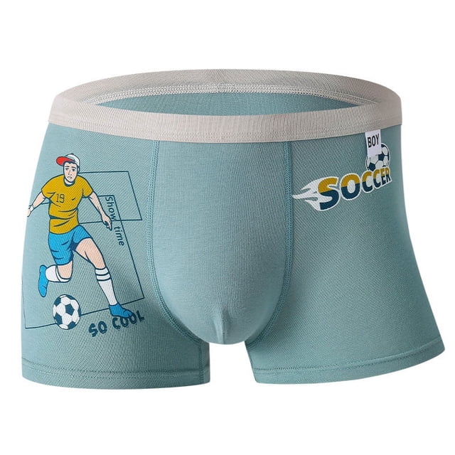 Ropa interior para niños, adolescentes, cuatro esquinas, fina, de algodón, para estudiantes de secundaria, de secundaria, pubertad, calzoncillos tipo bóxer, para la cabeza