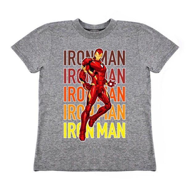 Playera Para Niño Marvel Avengers Cuello Redondo Manga Corta Talla 4 Gris Jaspe