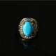 thumbnail image 3 of Patrón de de de imitación azul turquesa Tallado s de fiesta nupciales Unisex 18 mm - Zulema Anillo del Rhinestone de la turquesa, 3 of 7