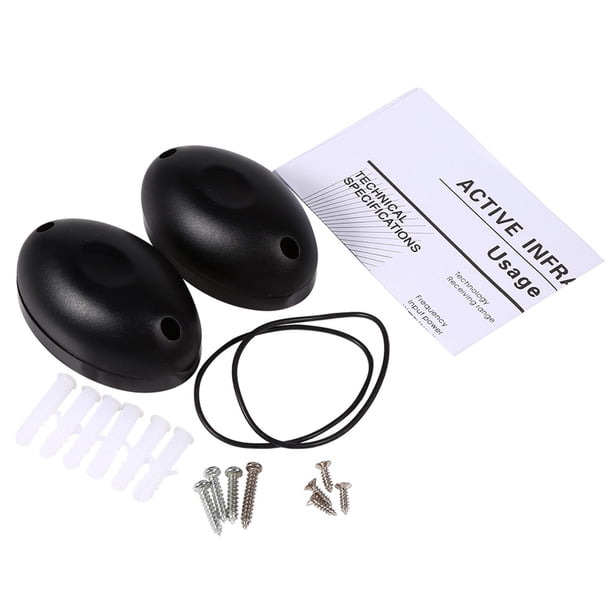 1 par de detectores de sensor infrarrojo fotoeléctrico de alarma de haz simple de 20 m, sistema de seguridad para puertas del hogar