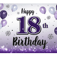 thumbnail image 4 of Purple Balloons Happy Birthday Banner Decorative Design Milestone Celebration Birthday Backdrop for Birthday Party Celebration Indoor Decoration Event, 4 of 8