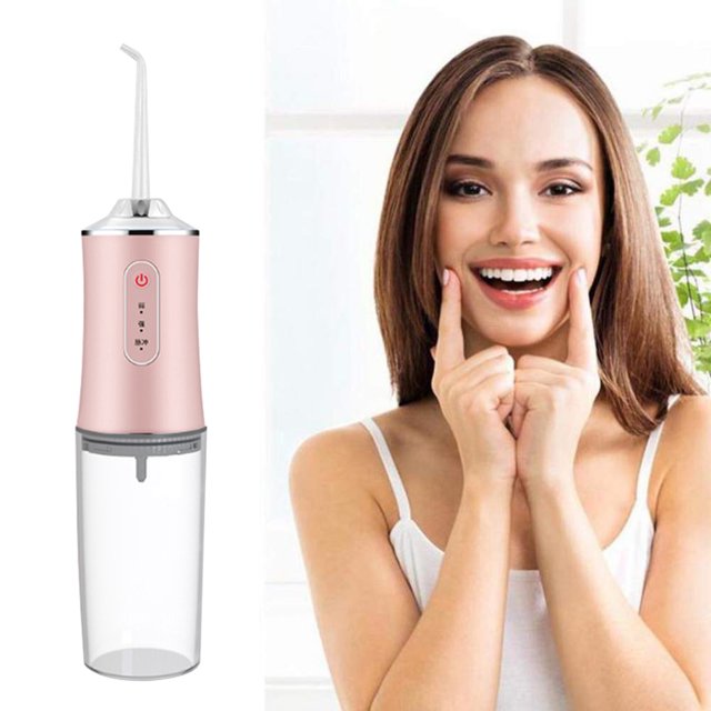 Eléctrico Irrigador bucal USB Recargable Agua Flosser 300ML Limpiador de dientes (Rosa) Ndcxsfigh Nuevos Originales