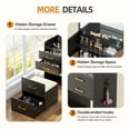 thumbnail image 5 of VKCC 3 in 1 Compact Vanity Desk Set with Flip Top Mirror Makeup Dressing Table with Stool and Drawers for Small Spaces, Black, 5 of 9