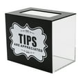 thumbnail image 6 of 4 Pack Acrylic Tip Boxes, Tip Jar Donation box, Acrylic Tip Jar Box, 6 x 4 x 5 Inch Tip Collection, Donation, (Black, Clear), 6 of 9