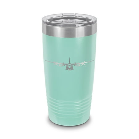 

LC-130 Hercules Tumbler 20 oz - Laser Engraved w/ Clear Lid - Polar Camel - Stainless Steel - Vacuum Insulated - Double Wall - Travel Mug - lc130 ski equipped c-130 c130 arctic antartic 109th airlift